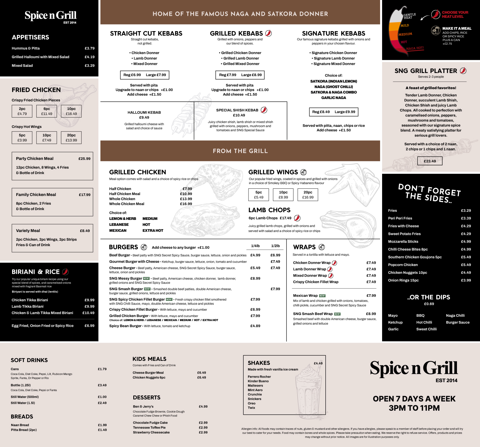 Spice n Grill Menu Portsmouth